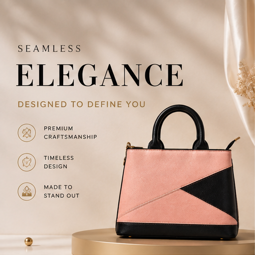 Blush Noir Luxe Handbag