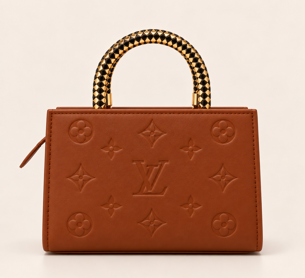 Aurelia Luxe Handbag – Cognac Brown