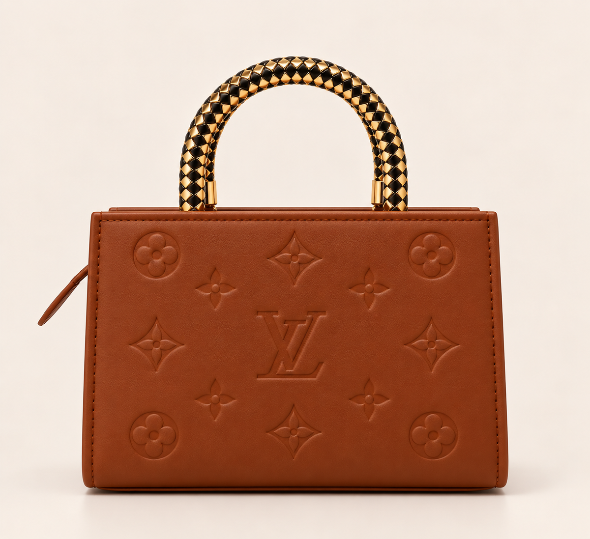 Aurelia Luxe Handbag – Cognac Brown