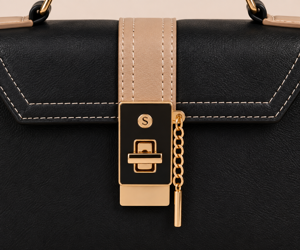 Avelora Black & Cream Handbag