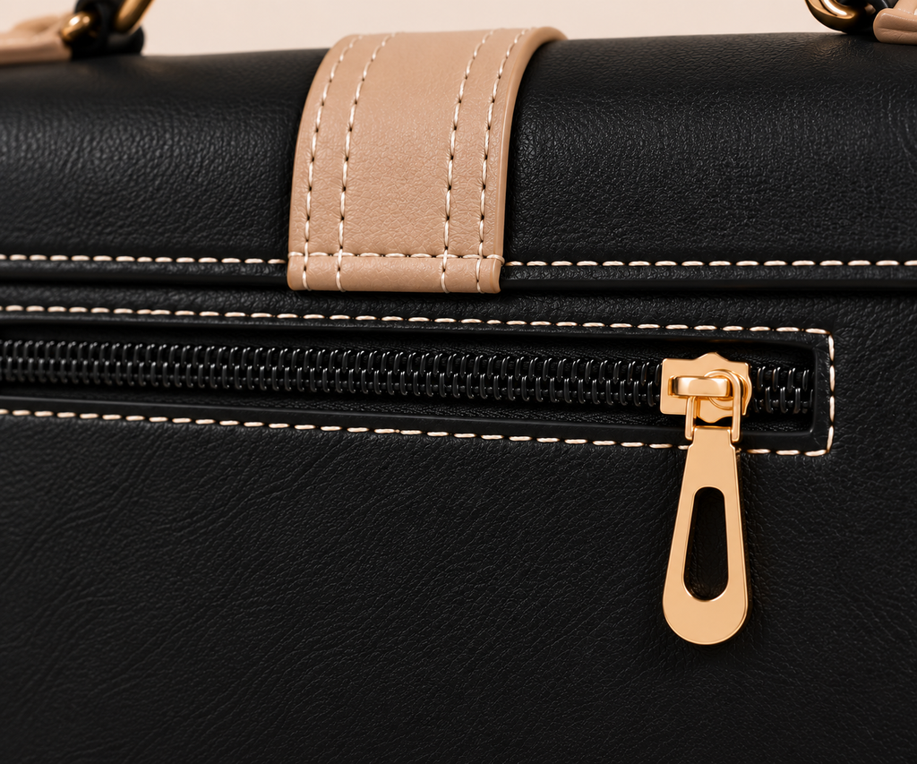 Avelora Black & Cream Handbag