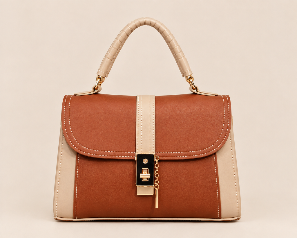 Avelora Brown & Cream Handbag