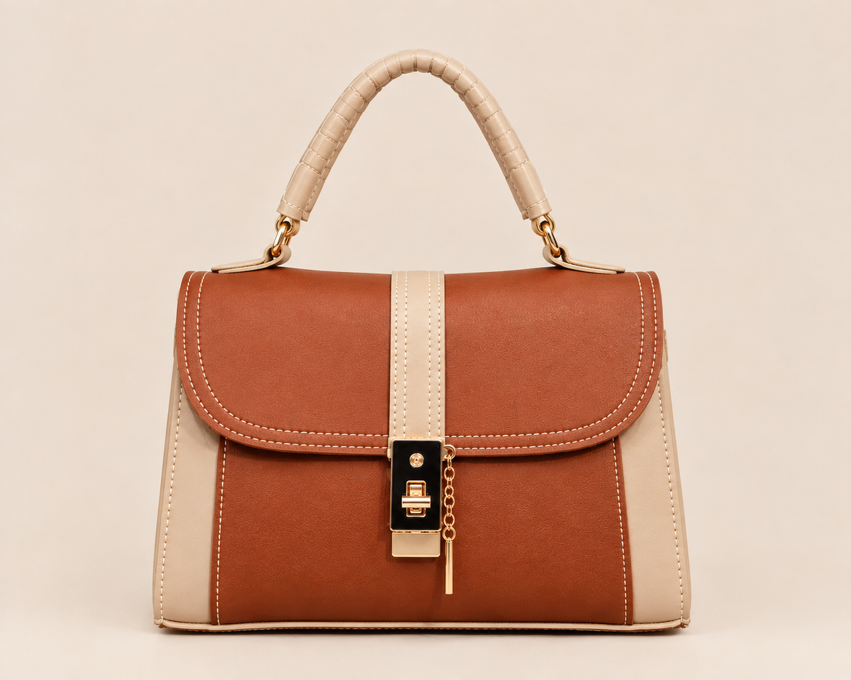 Avelora Brown & Cream Handbag