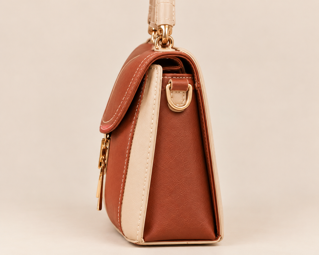 Avelora Brown & Cream Handbag