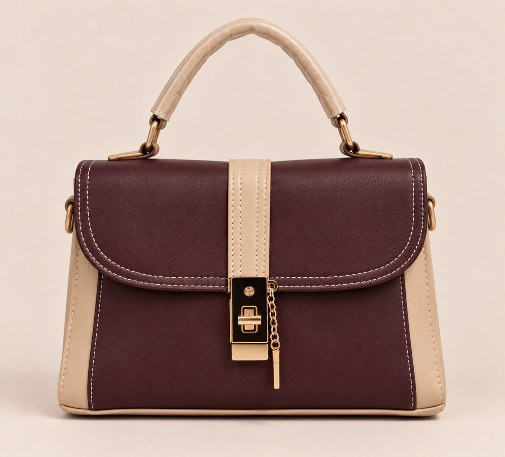 Avelora Chocolate & Cream Handbag