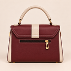 Avelora Maroon & Cream Handbag