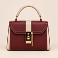 Avelora Maroon & Cream Handbag