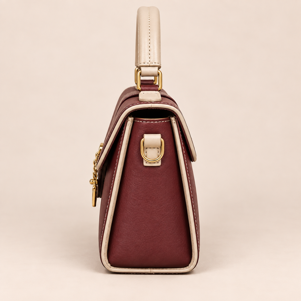 Avelora Maroon & Cream Handbag