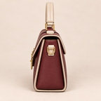 Avelora Maroon & Cream Handbag
