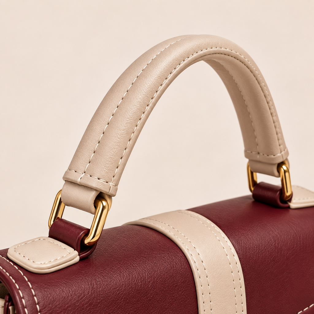 Avelora Maroon & Cream Handbag