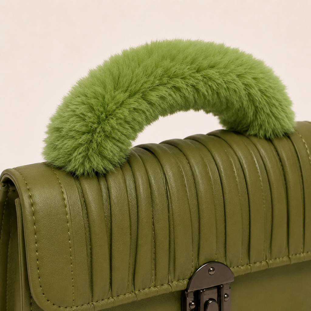 Elara Luxe Shoulder Bag – Olive Green