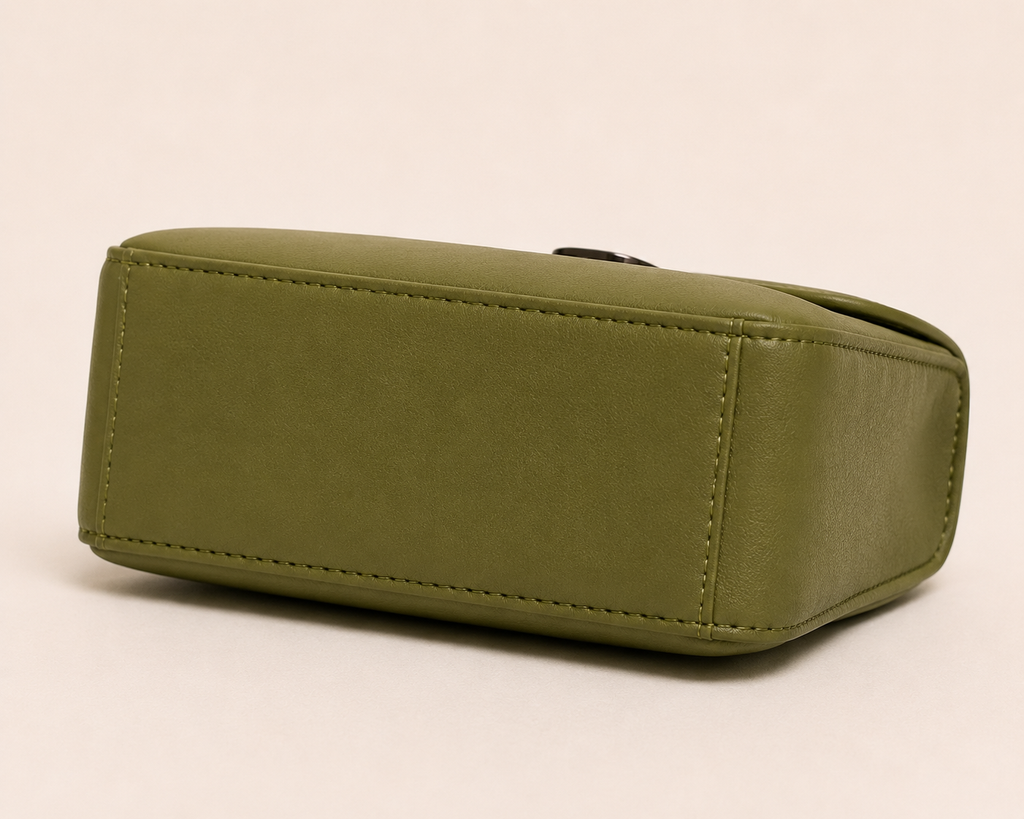 Elara Luxe Shoulder Bag – Olive Green