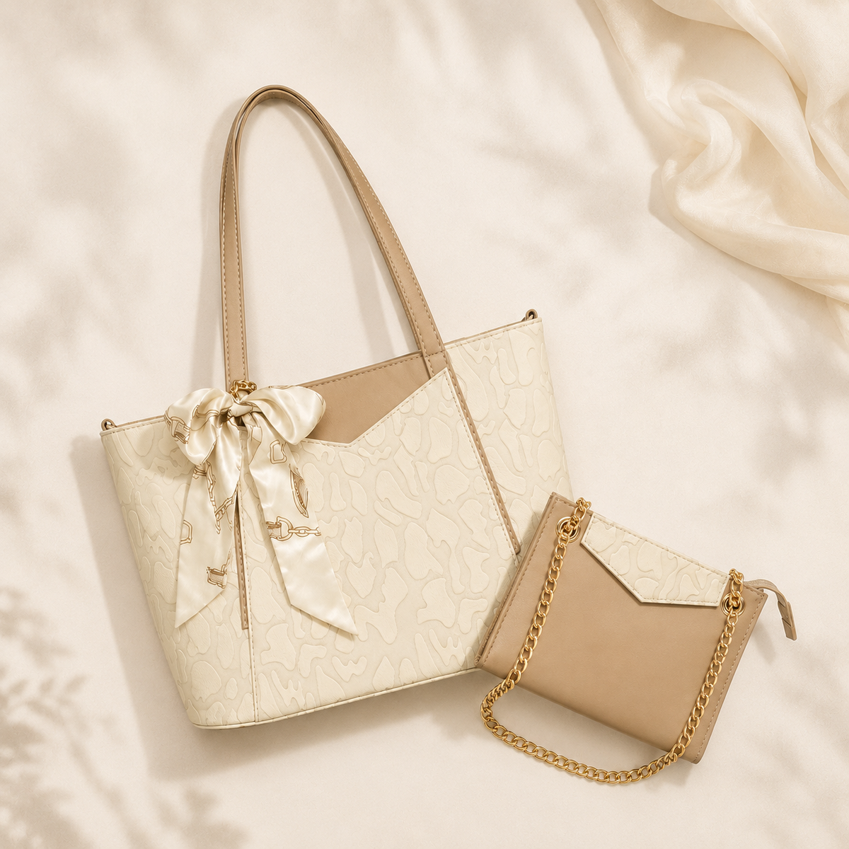 Ivory Charm 2-Piece Handbag Set