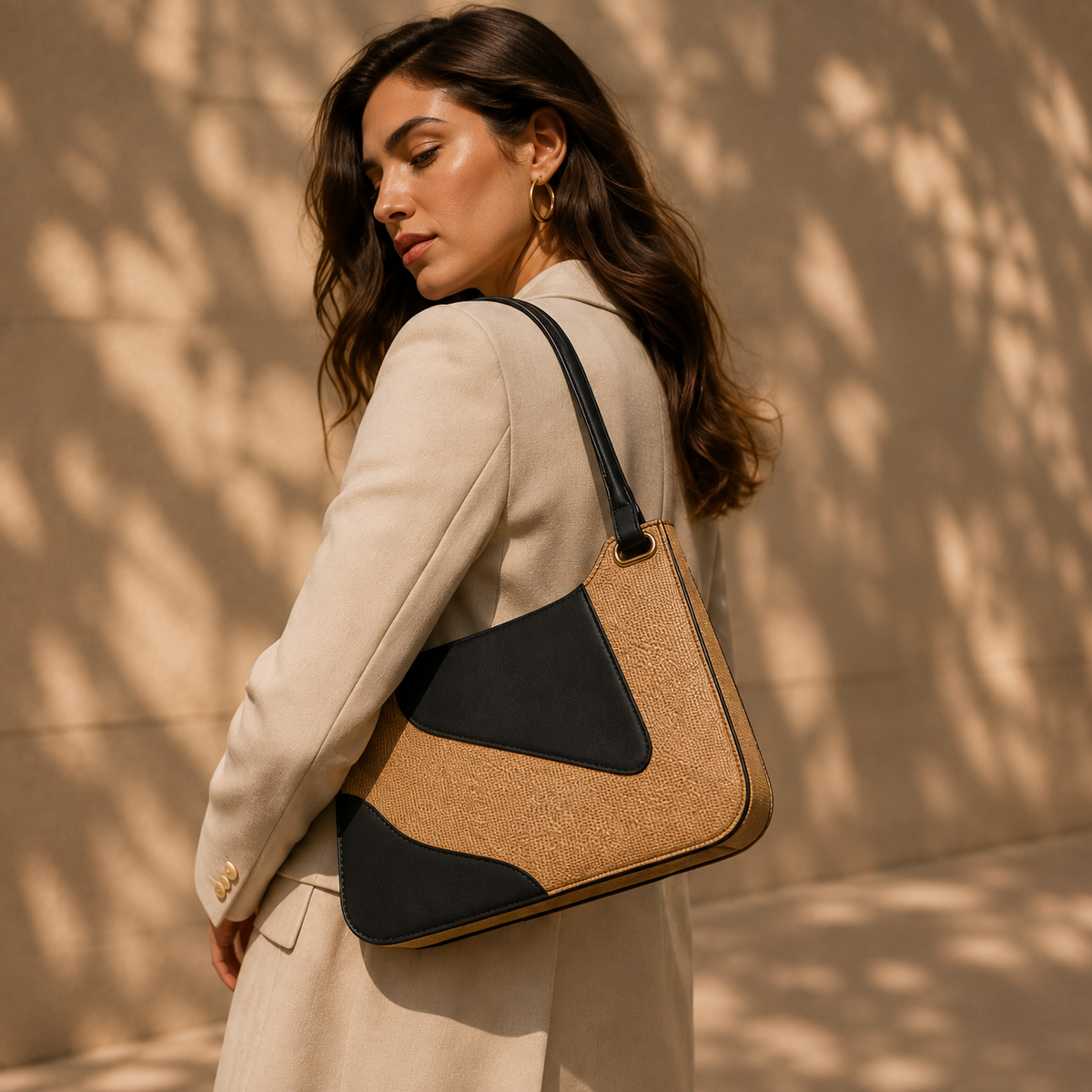 Luna Contrast Shoulder Bag
