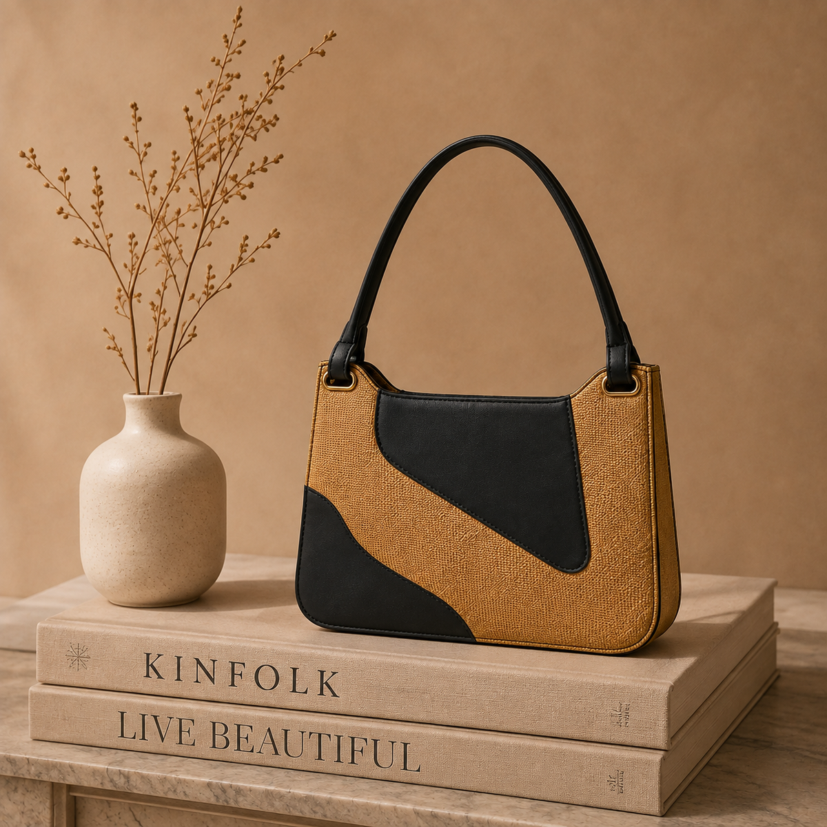 Luna Contrast Shoulder Bag