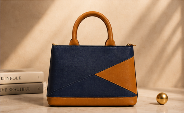 Noir Camel Luxe Handbag