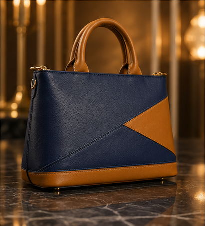 Noir Camel Luxe Handbag