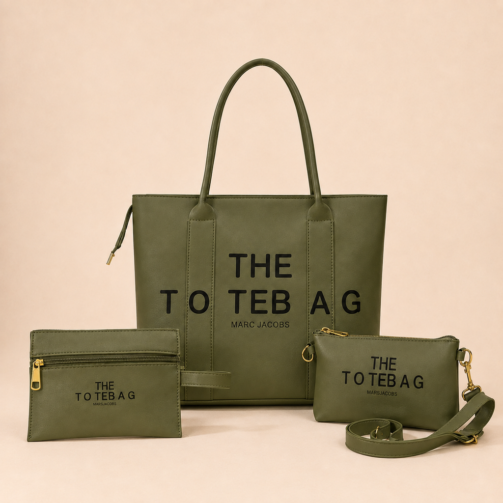 Olive Luxe 3-Piece Handbag Set