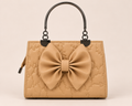 Roselle Bow Handbag – Nude
