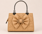 Roselle Bow Handbag – Nude