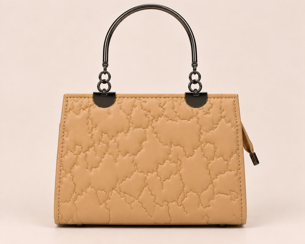 Roselle Bow Handbag – Nude