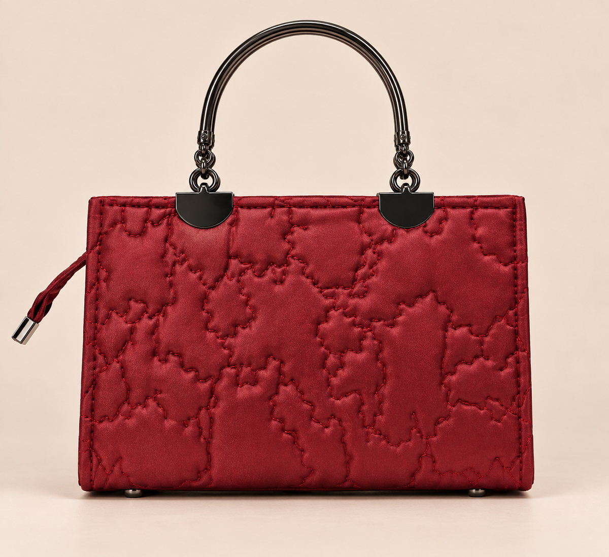 Roselle Bow Handbag – Ruby Red
