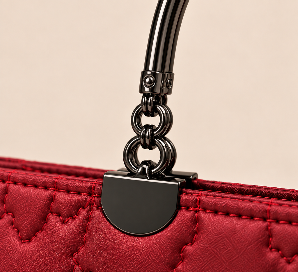 Roselle Bow Handbag – Ruby Red