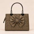 Roselle Bow Handbag – Taupe